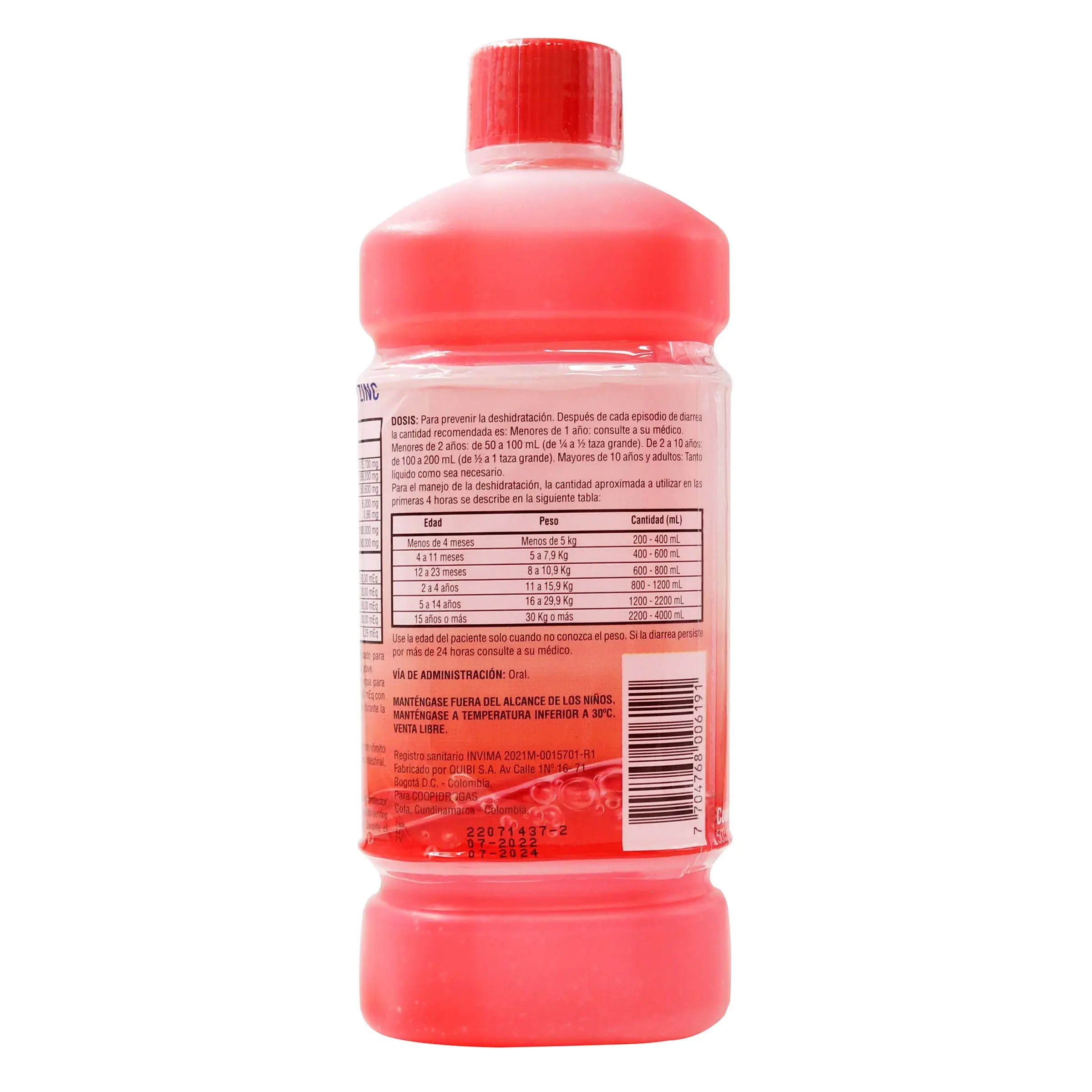 HIDRASOL 60 ZINC FRESA 500 ML ICOM