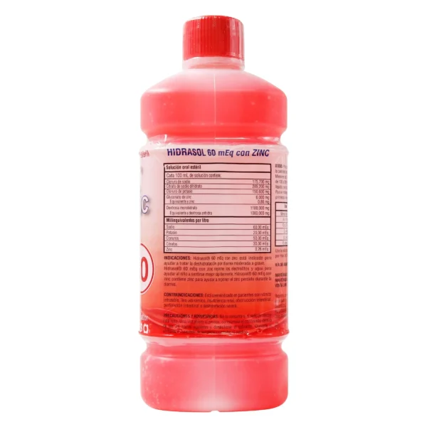 HIDRASOL 60 ZINC FRESA 500 ML ICOM