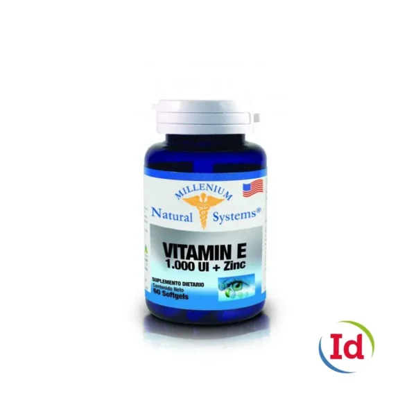Vitamina e 1000 iu+zinc x 60 sofgel ns interdrogas