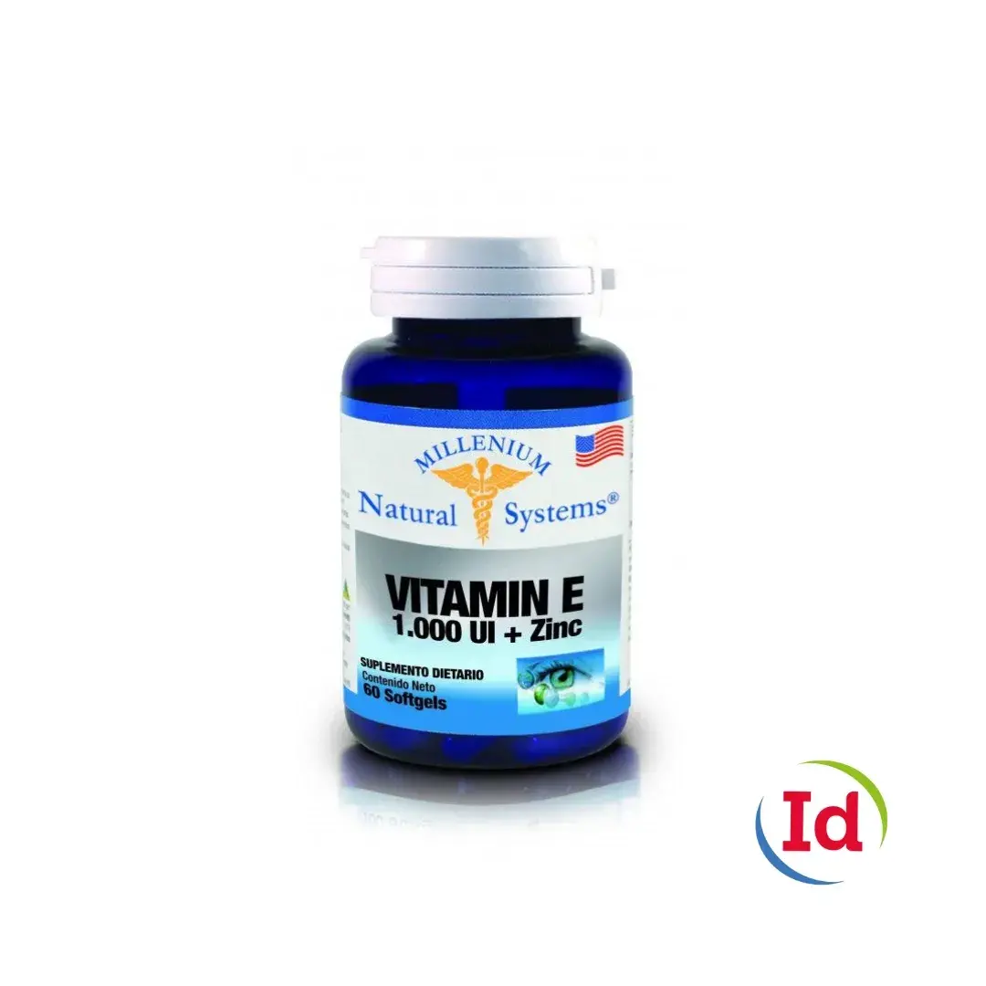 Vitamina e 1000 iu+zinc x 60 sofgel ns interdrogas