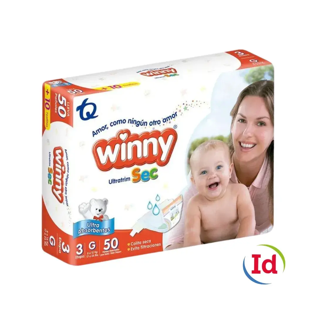 Pañal winny ult sec etp 3 x 50 interdrogas