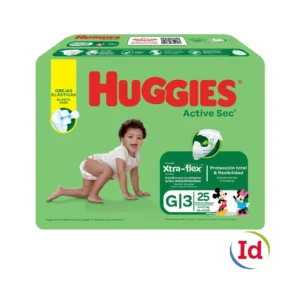 Pañal huggies active sec et.3 gde 25 unds interdrogas