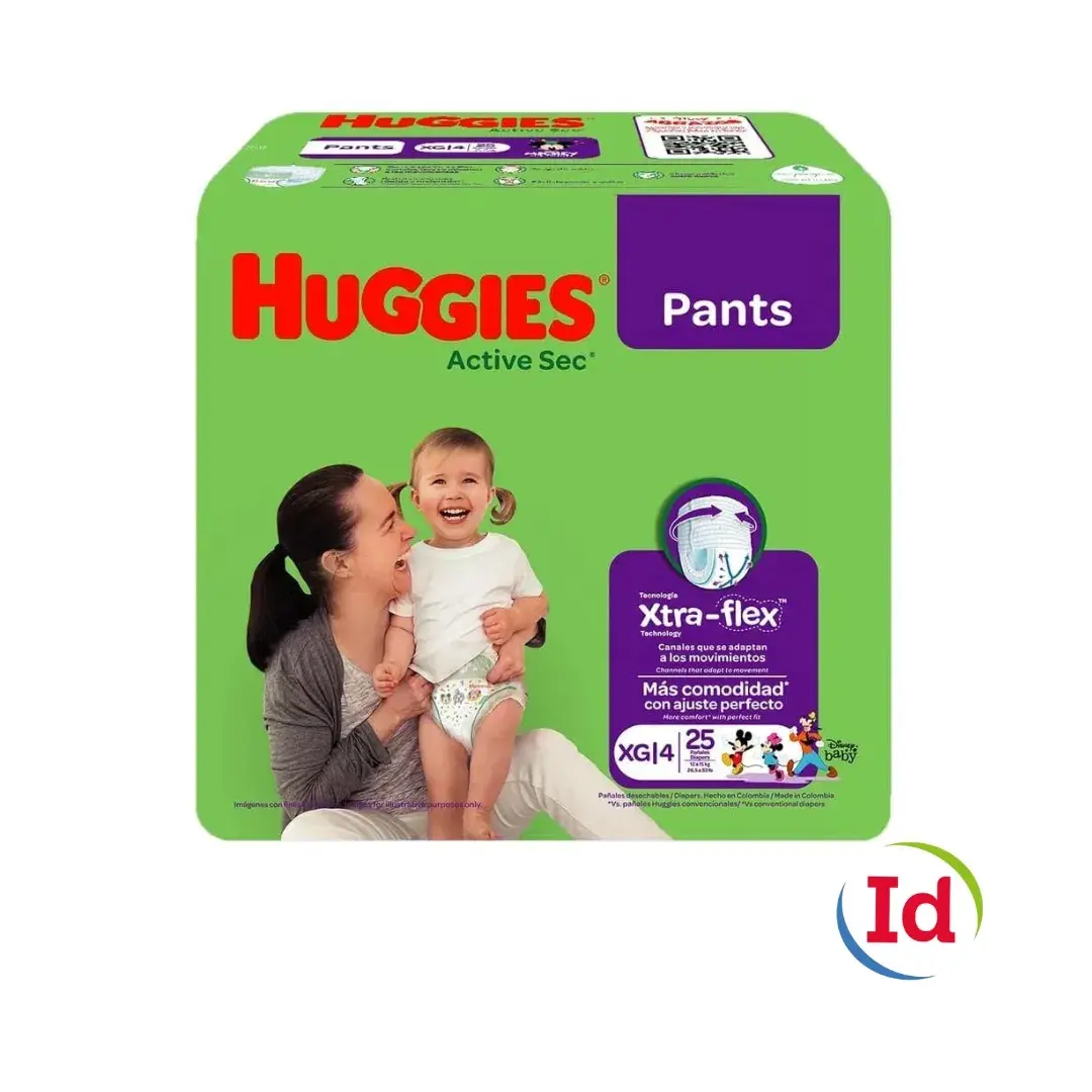 Pañal pants huggies active sec et.4 xg 25 uds interdrogas
