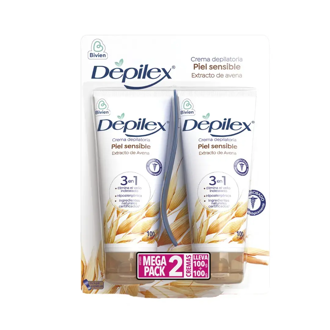 2 Cremas Depilex 3 En 1 Piel Sensible X 100 G C/U