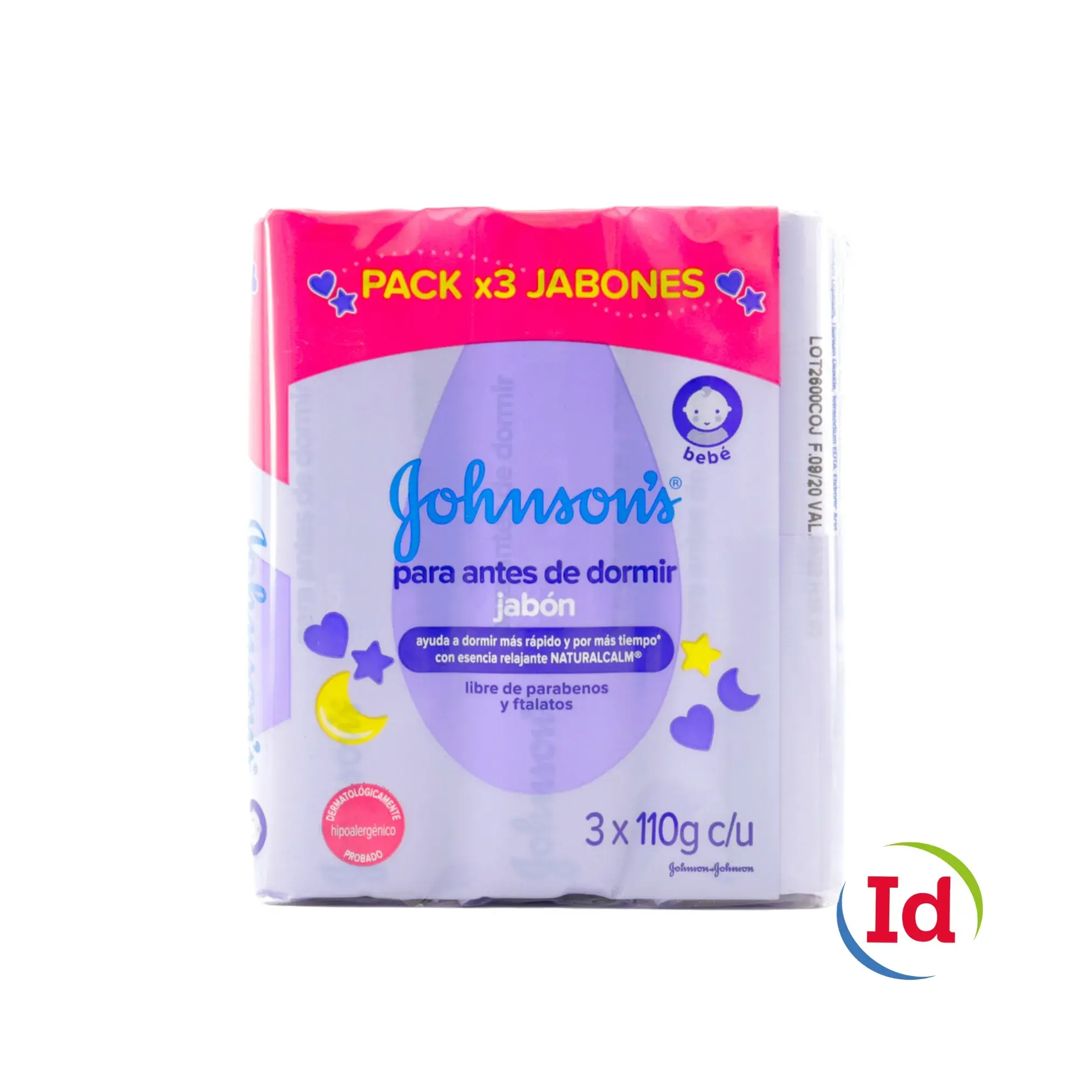 3 jabones jj antes de dormir 110 gr