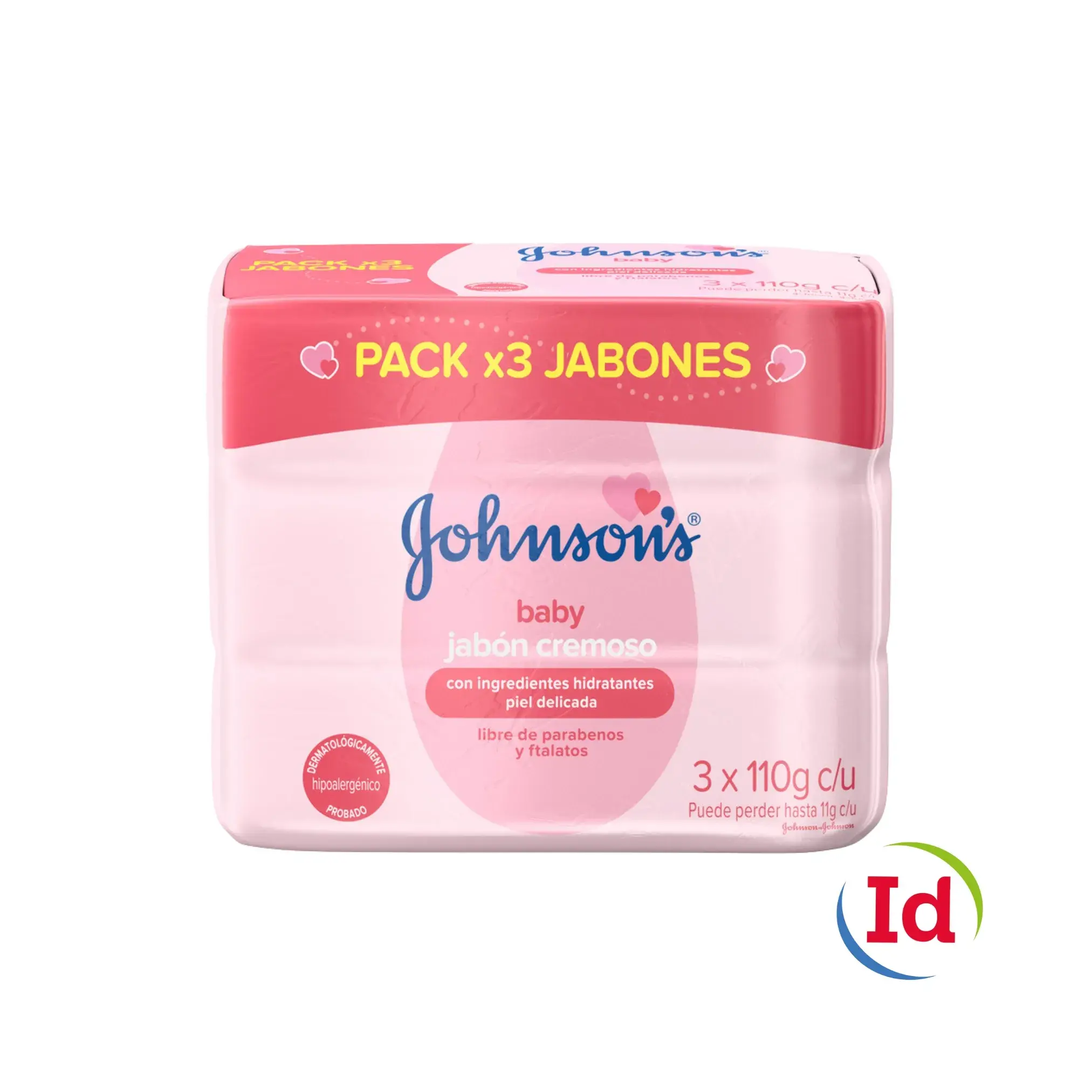 3 jabones jj baby humectante 110 gr