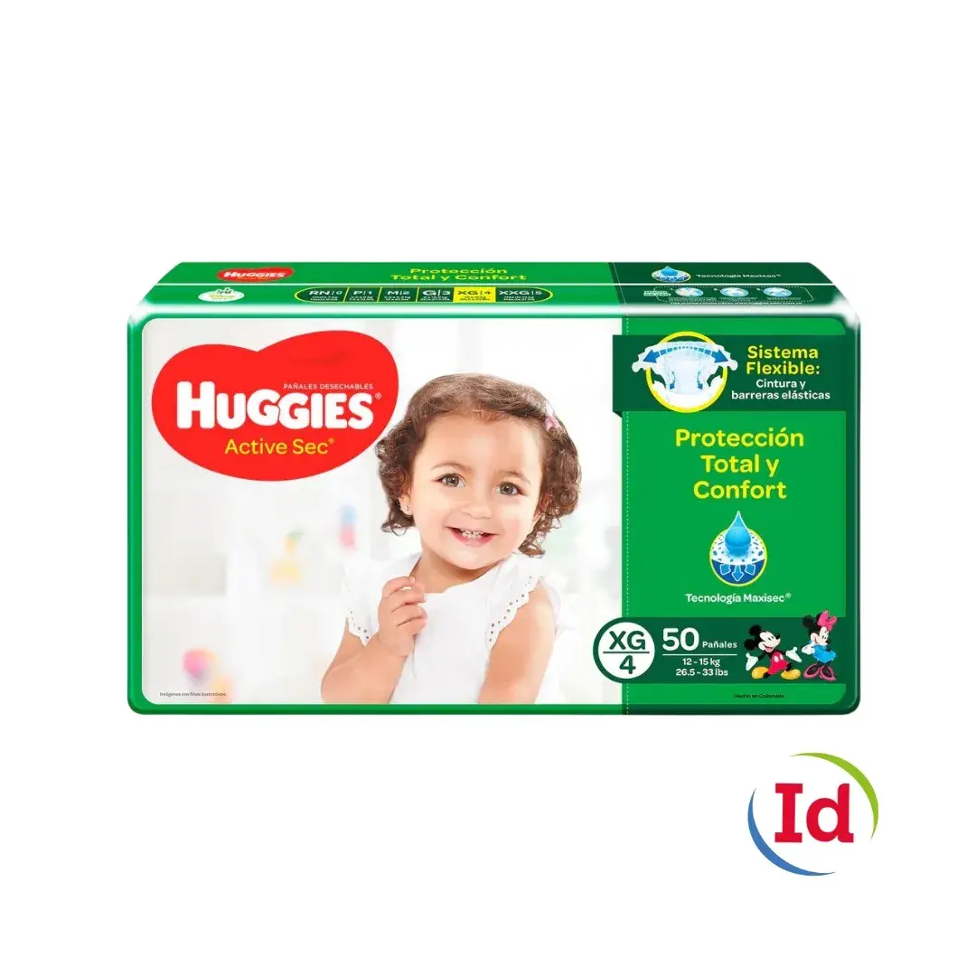 Pan.huggies active sec et.4 xg 50 und interdrogas