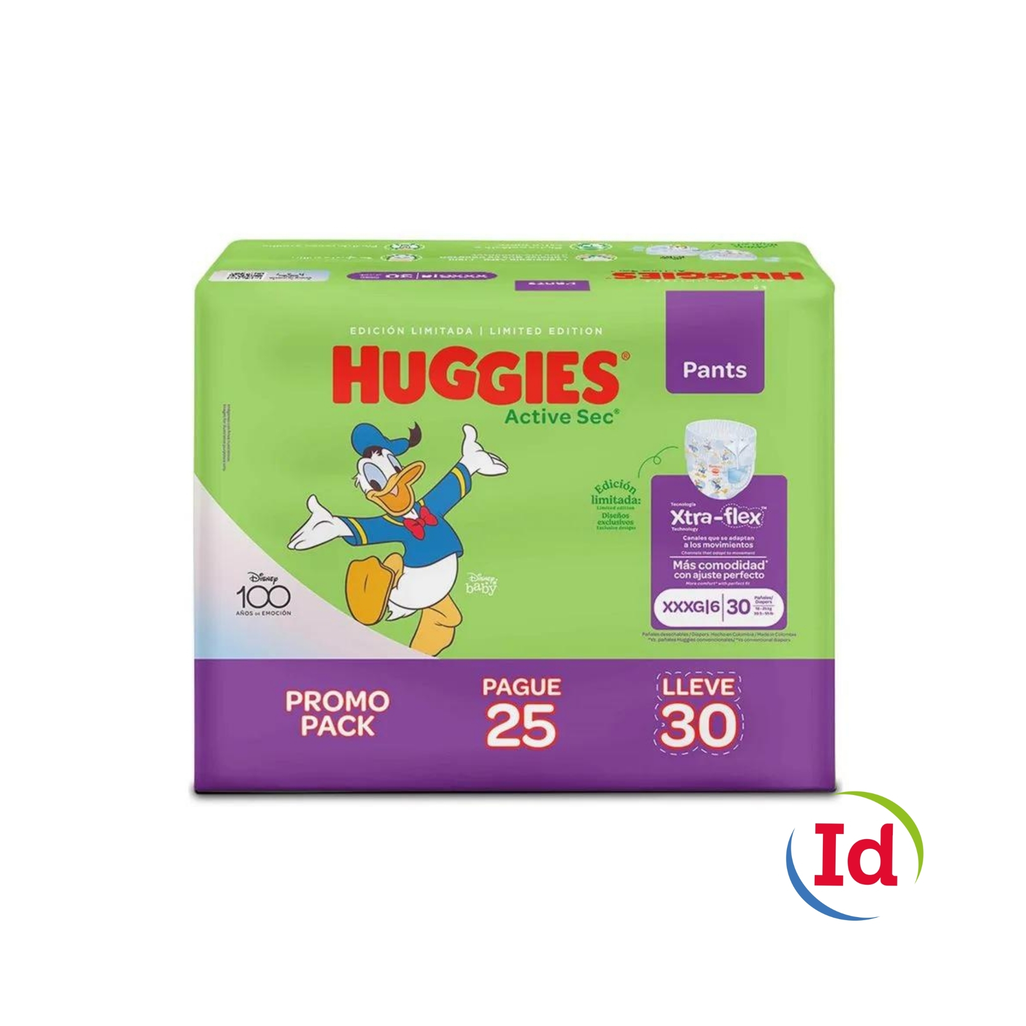 Pañal Pants Huggies Active Sec Etapa 6/XXXG Paggue 25 Lleve 30 Unidades