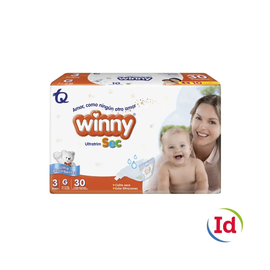 Pañal winny ult sec etp 3 x 30 interdrogas