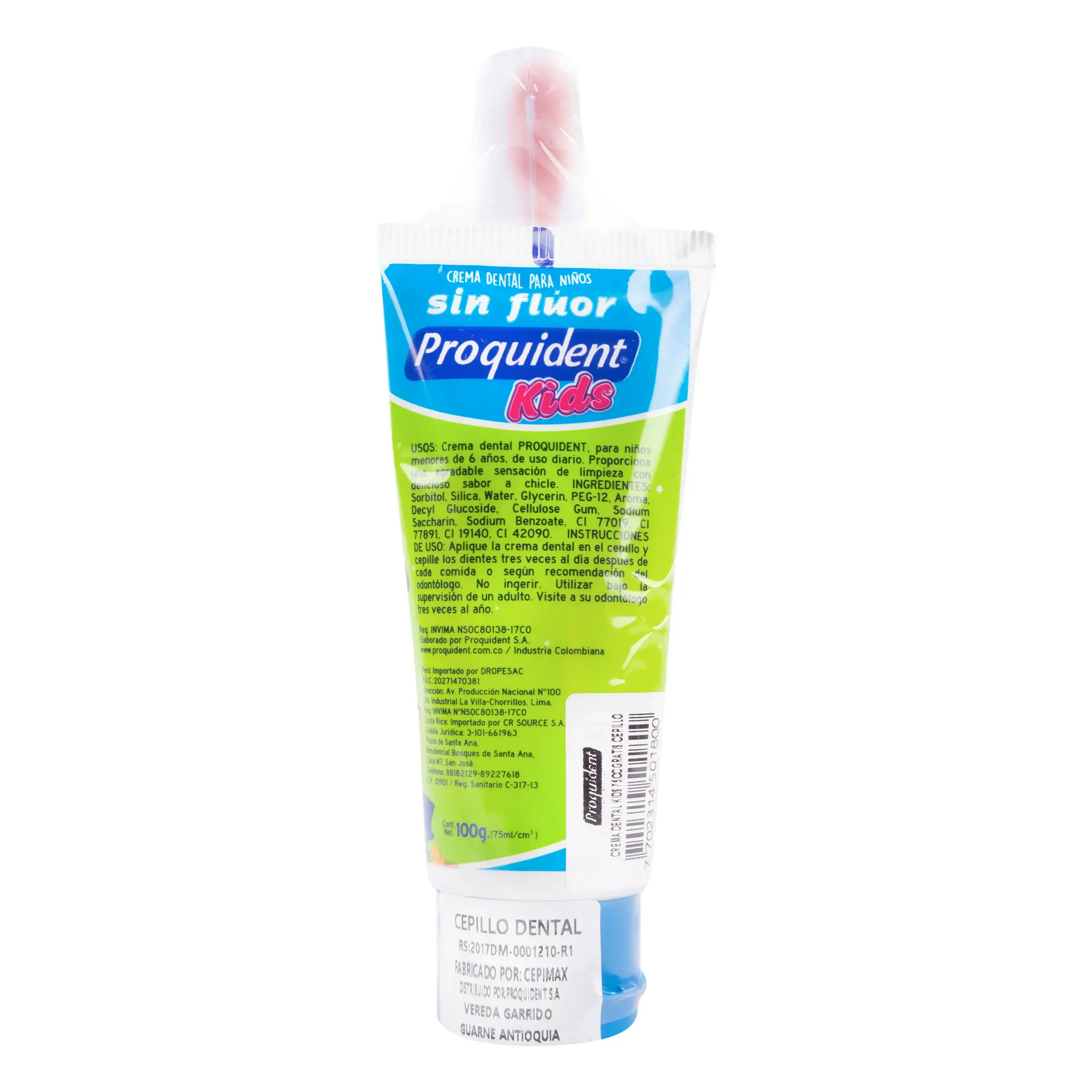 Cre.dent.proquident kids azul 100gr+cepi