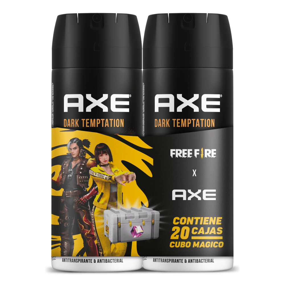 2 Dte.axe dark temptation 152ml+free fir