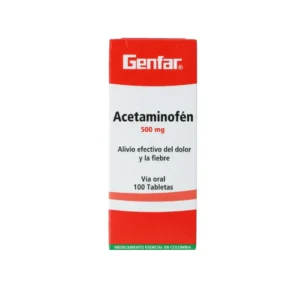 Acetaminofen 500 Mg 100 Tabletas Gf