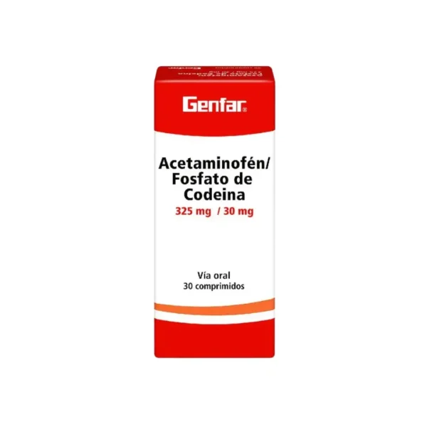Acetaminofen + Codeina 325/30Mg 30 Tabletas Gf