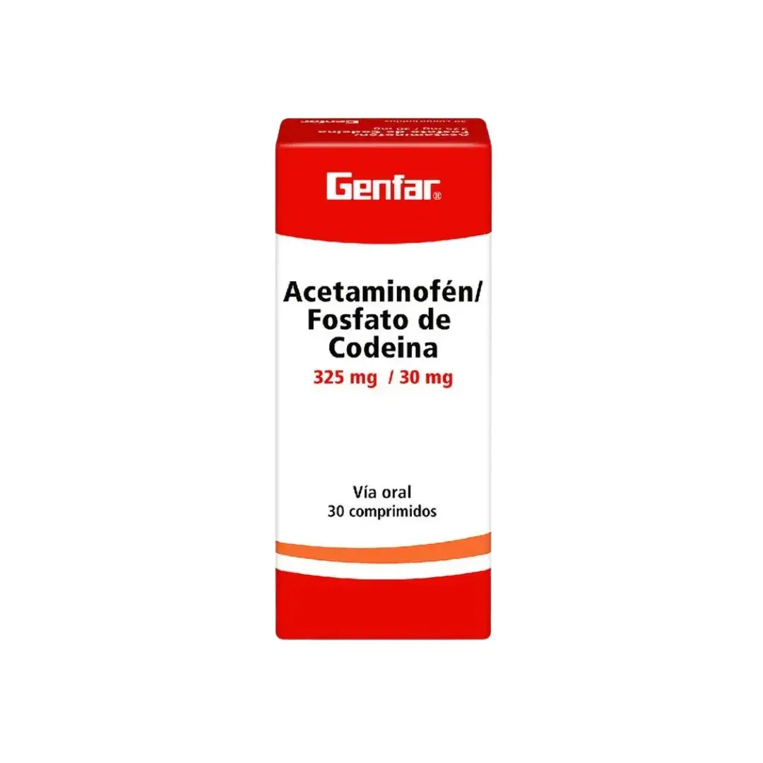 Acetaminofen + Codeina 325/30Mg 30 Tabletas Gf