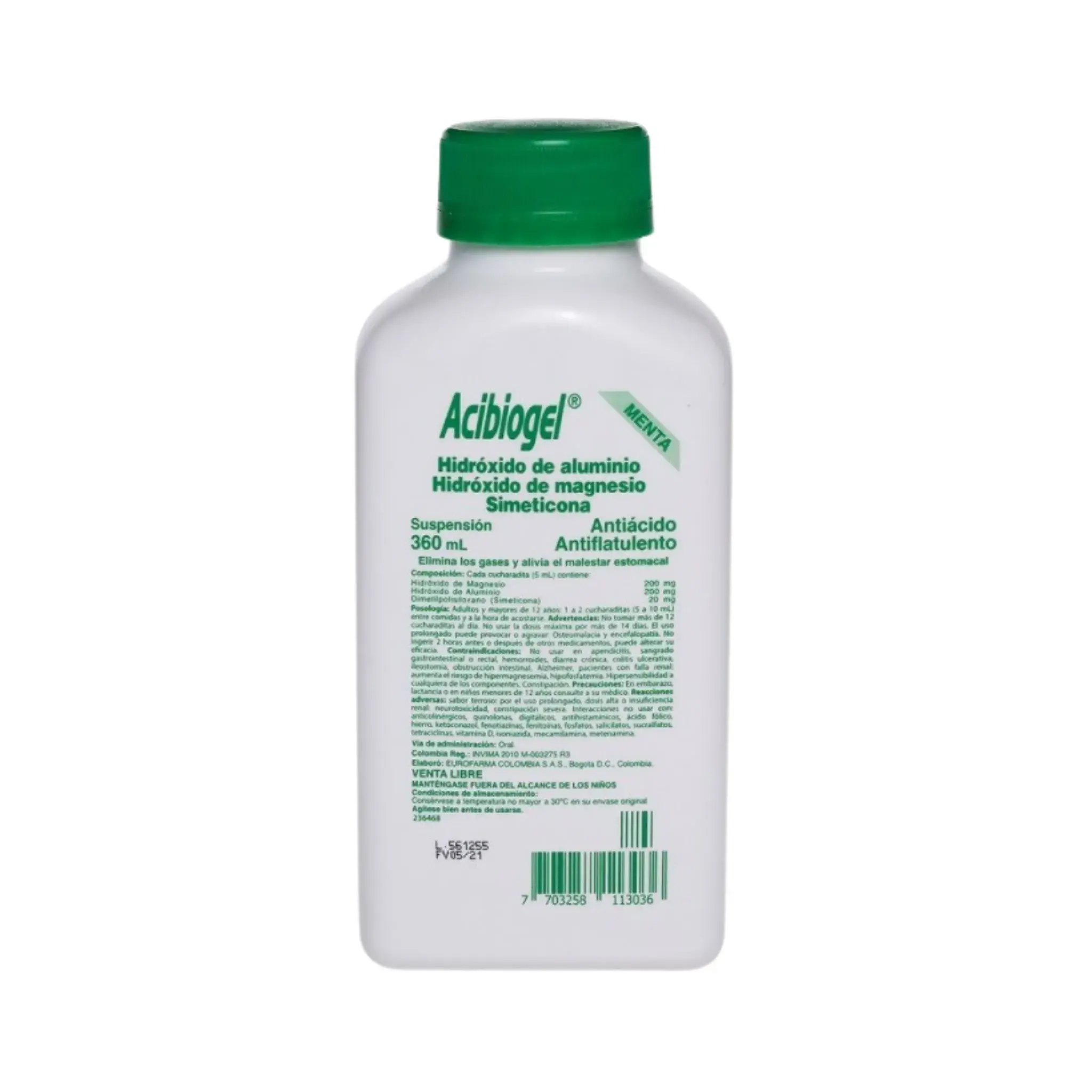 Acibiogel Hidroxido De Aluminio 360Ml
