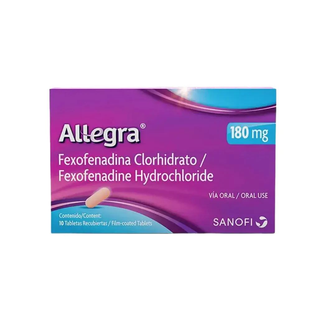Allegra D Fexofenadina + Fenilefrina 60 Mg/25 Mg 10 Tabletas