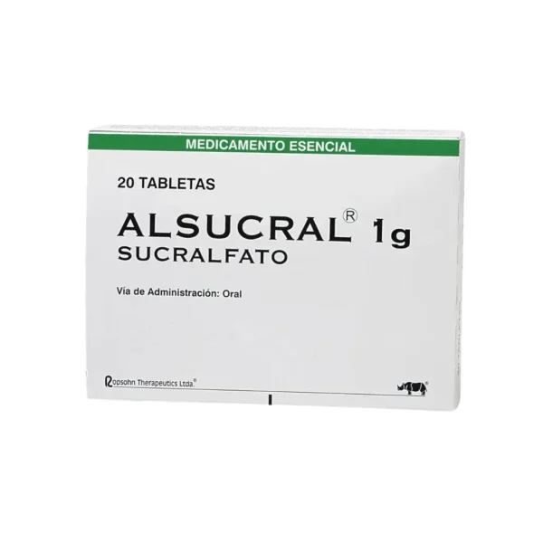 Alsucral Sucralfato 1 Gr X 20 Tabletas