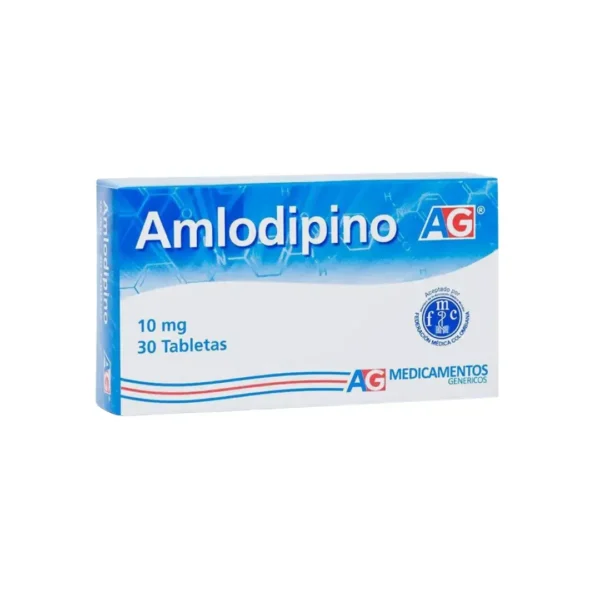 Amlodipino 10 Mg 30 Tabletas Ag