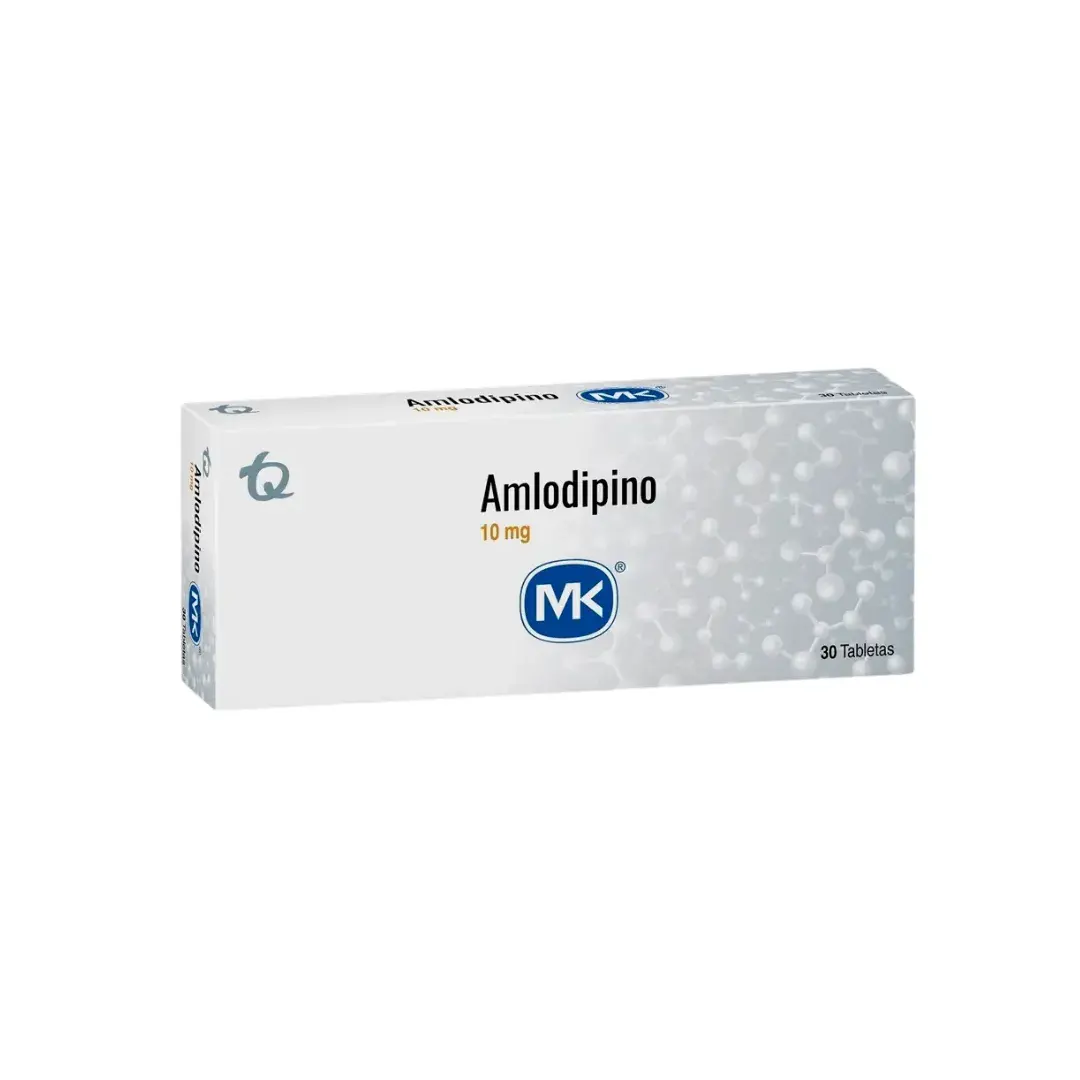 Amlodipino 10 Mg 30 Tabletas Mk