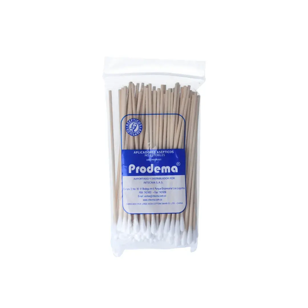 Aplicador Prodema Algodon Madera 20 Uds