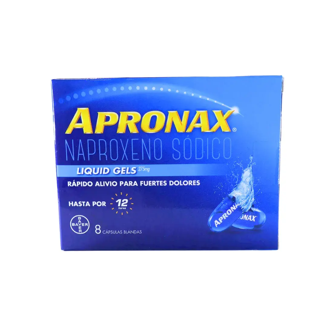 Apronax Liquid Gel Naproxeno Sodico 275 Mg X 8 Capsulas