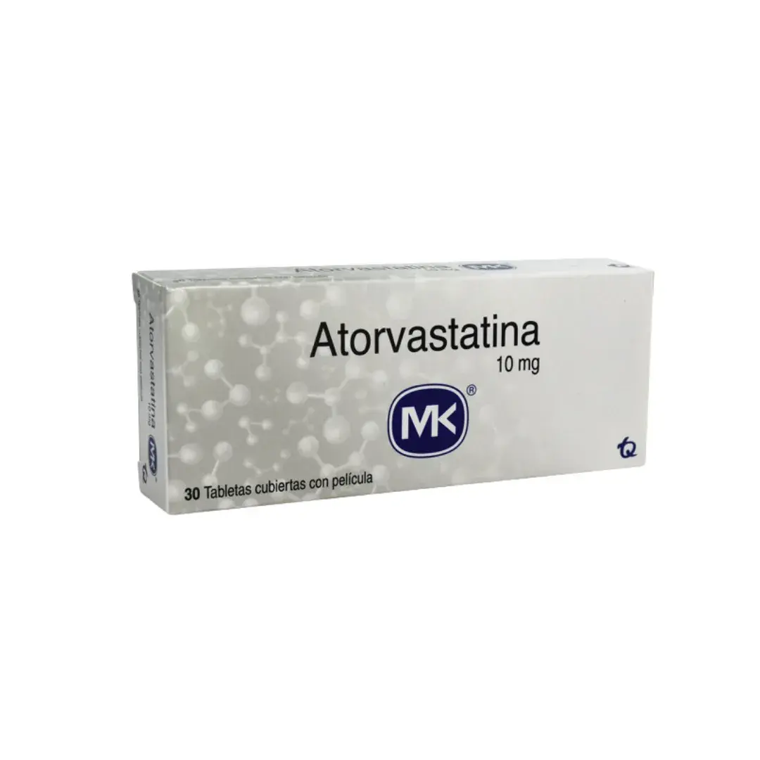 Atorvastatina 10 Mg 30 Tabletas Mk