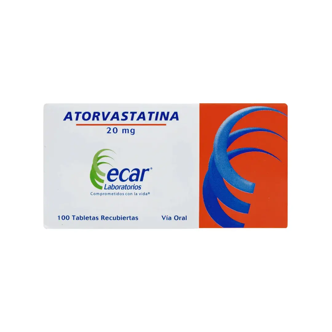 Atorvastatina 20 Mg 100 Tabletas Ec