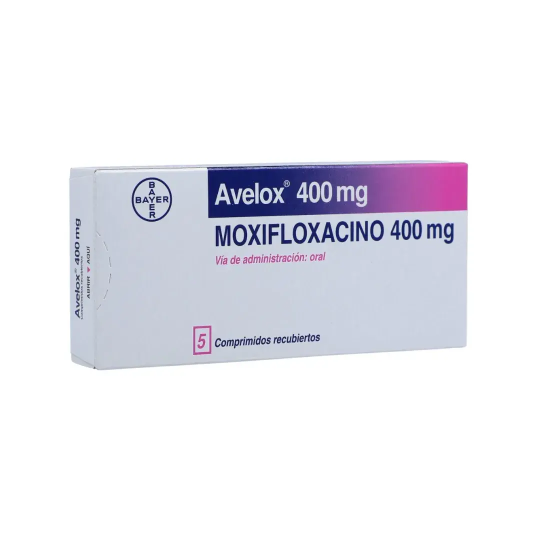 Avelox Moxifloxacina 400 Mg X 5 Tabletas