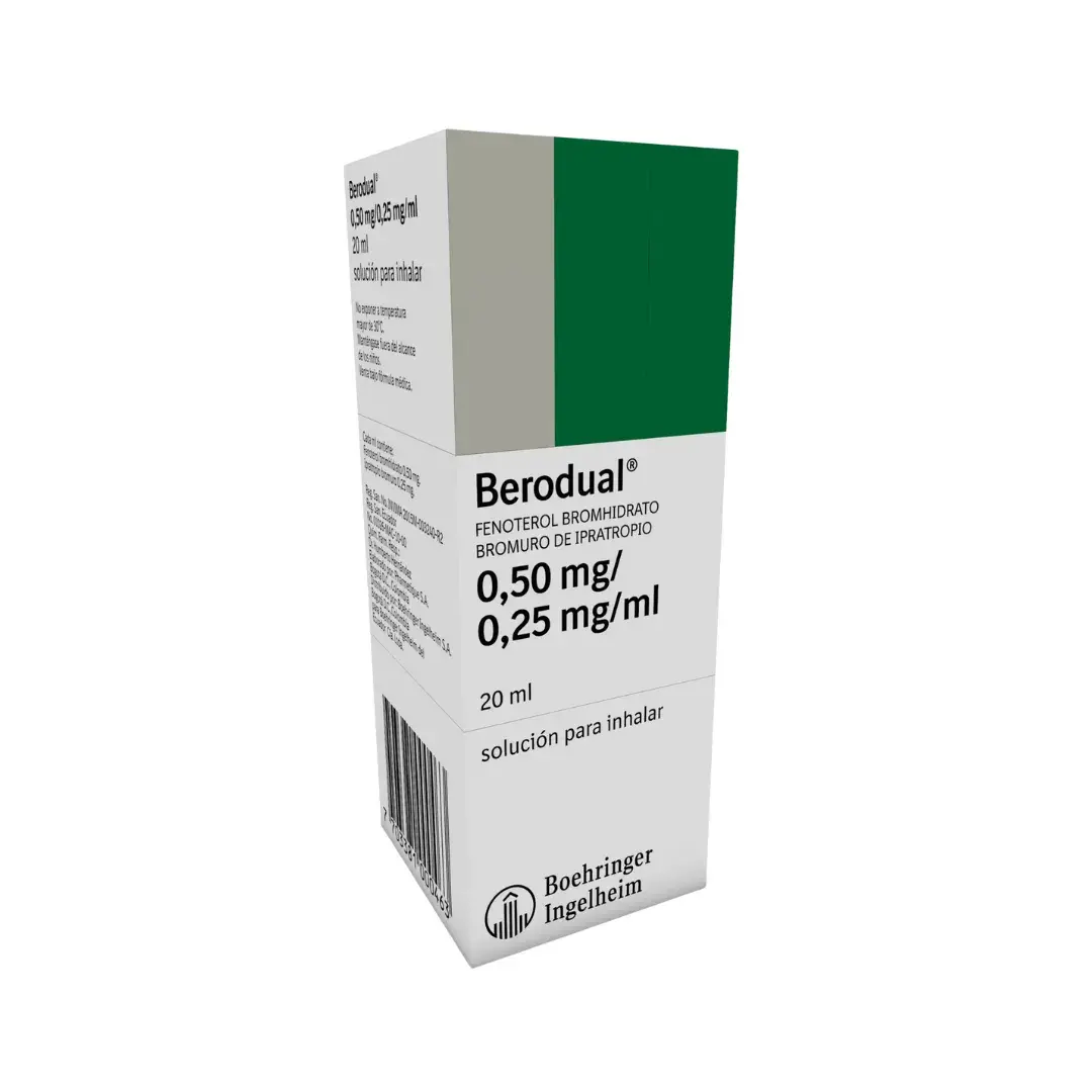 Berodual Fenoterol + Bromuro Ipratropio Solucion Inhalacion X 20 Ml