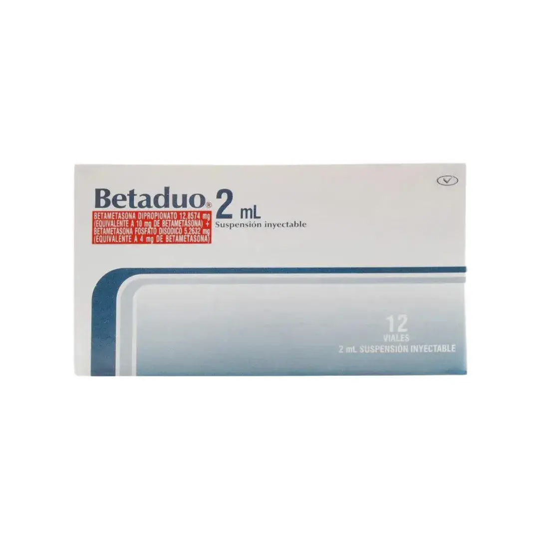 Betaduo Betametasona + Fosfato Disodico Vial 2 Ml X 12 Unidades