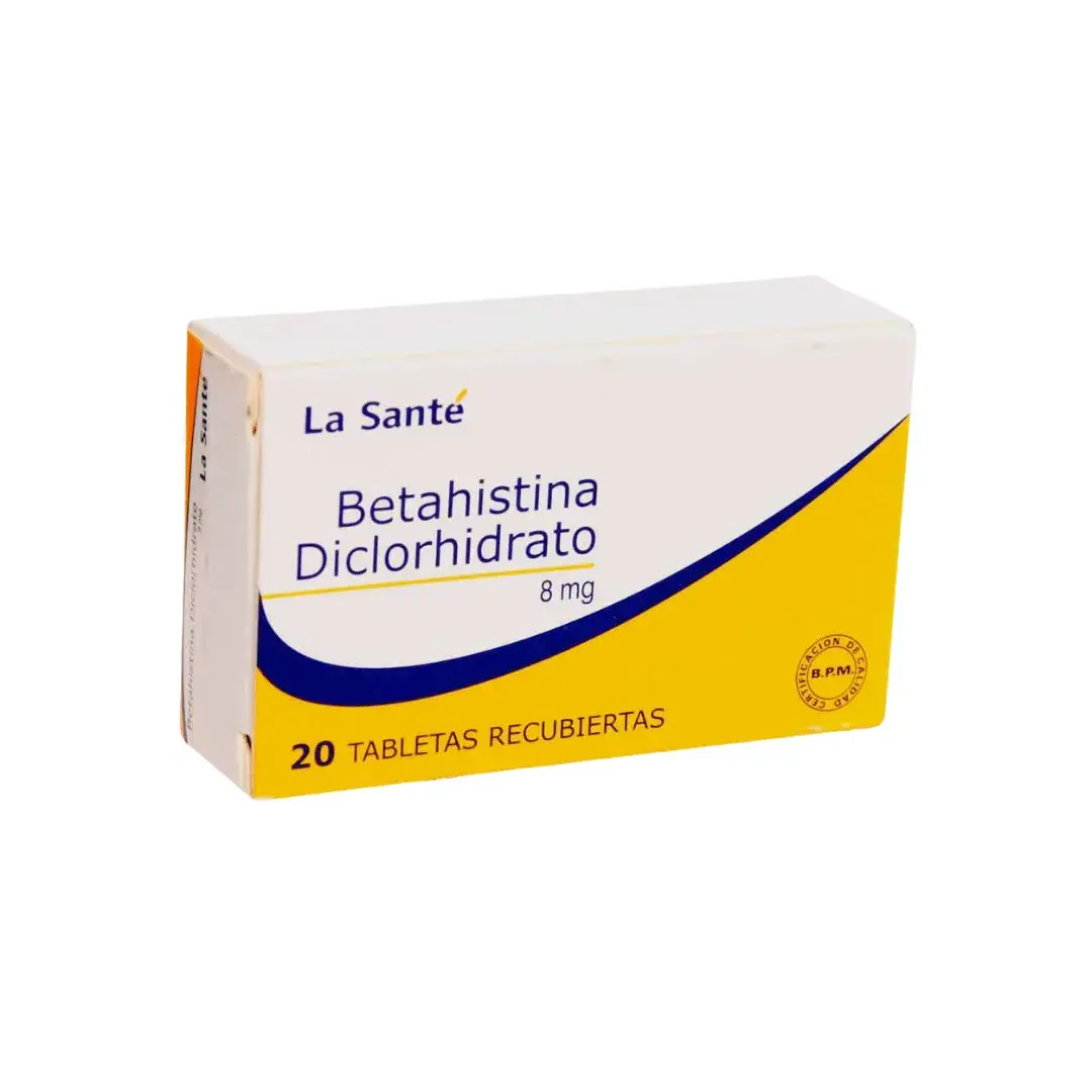 Betahistina Betahistina Diclohidrato 8 Mg 20 Tabletas Ls