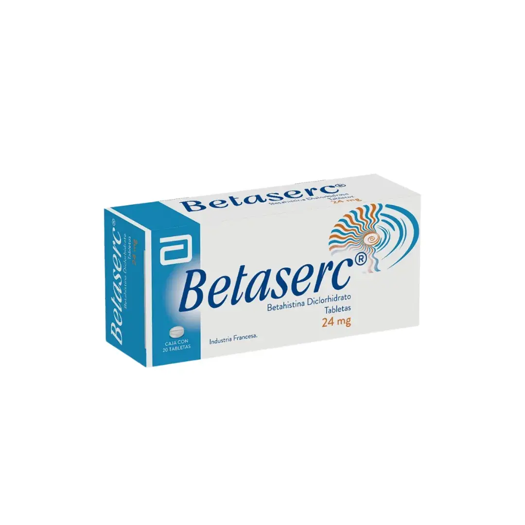 Betaserc Betahistina Diclohidrato 24 Mg 20 Tabletas