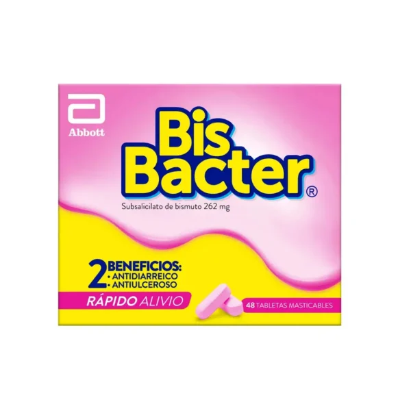 Bisbacter Subsalicilato de Bismuto 262 Mg 48 Tabletas