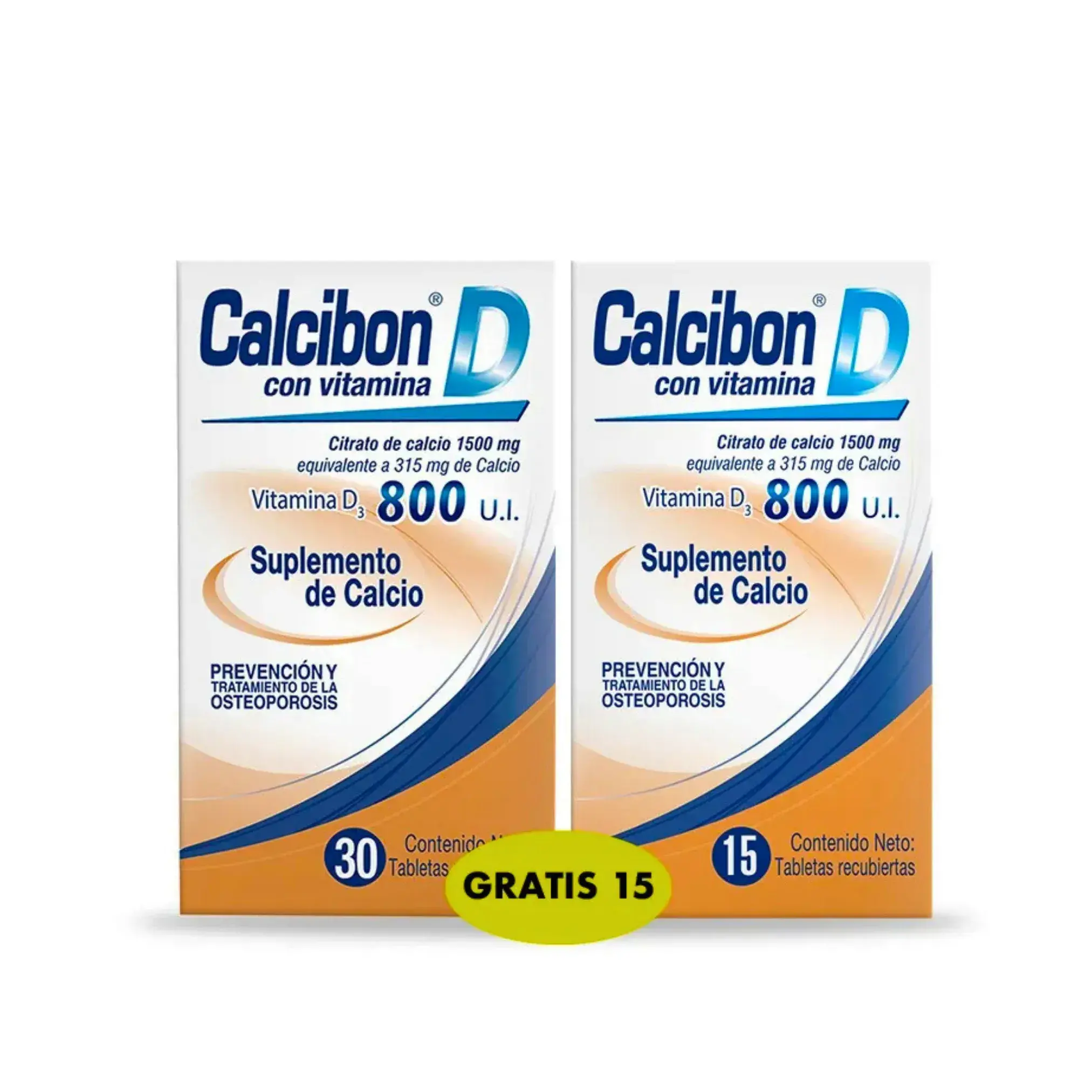 Calcibon D 800 Ui 30 Tabletas Gratis 15 Tabletas
