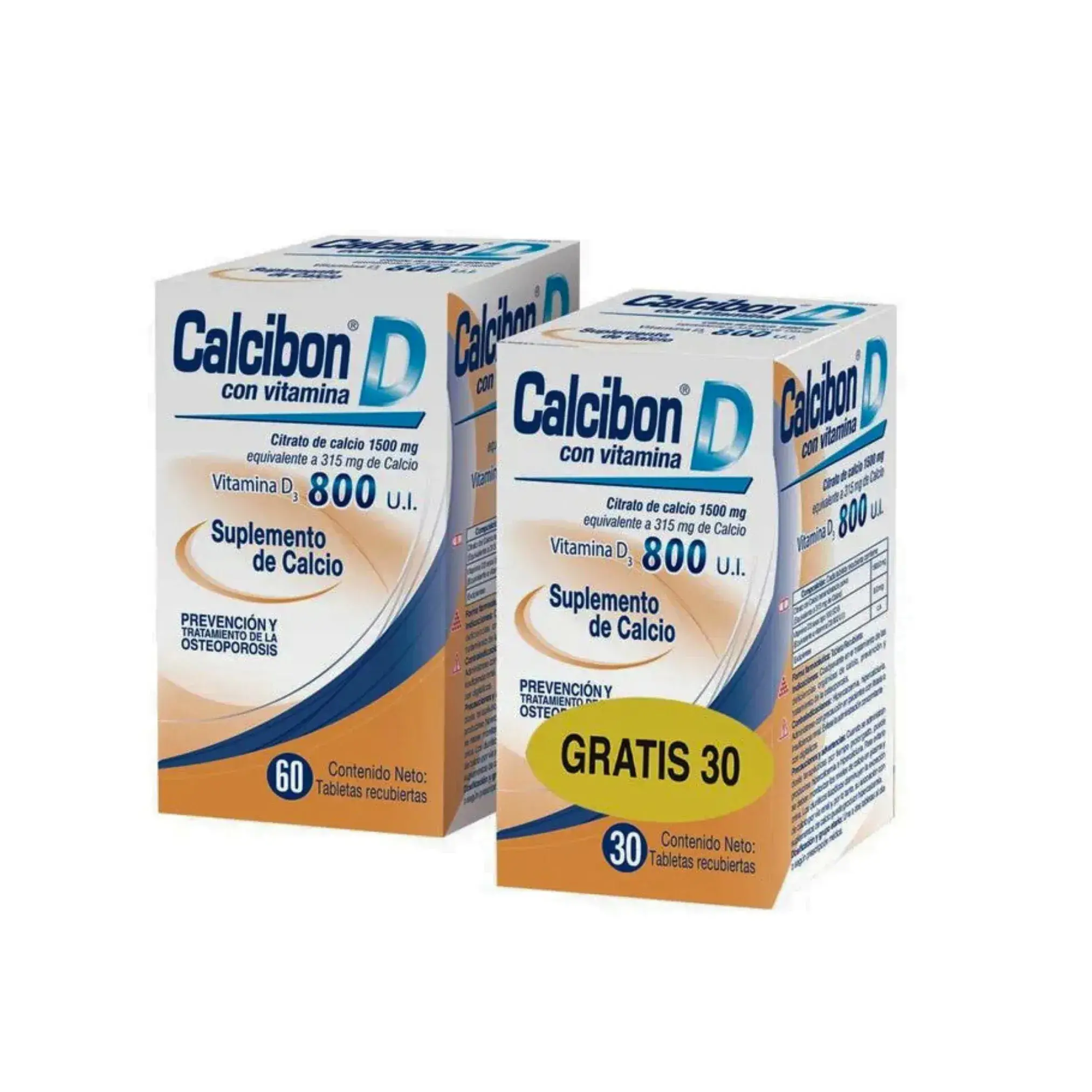 Calcibon D 800 Ui 60 Tabletas Gratis 30 Tabletas