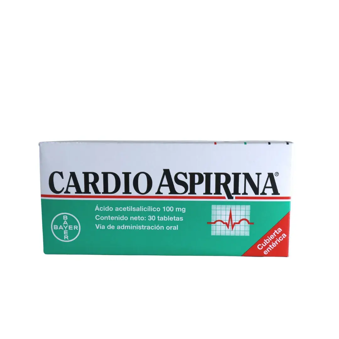 Cardioaspirina Acetilsalicilico Acido 100 Mg 30 Tabletas