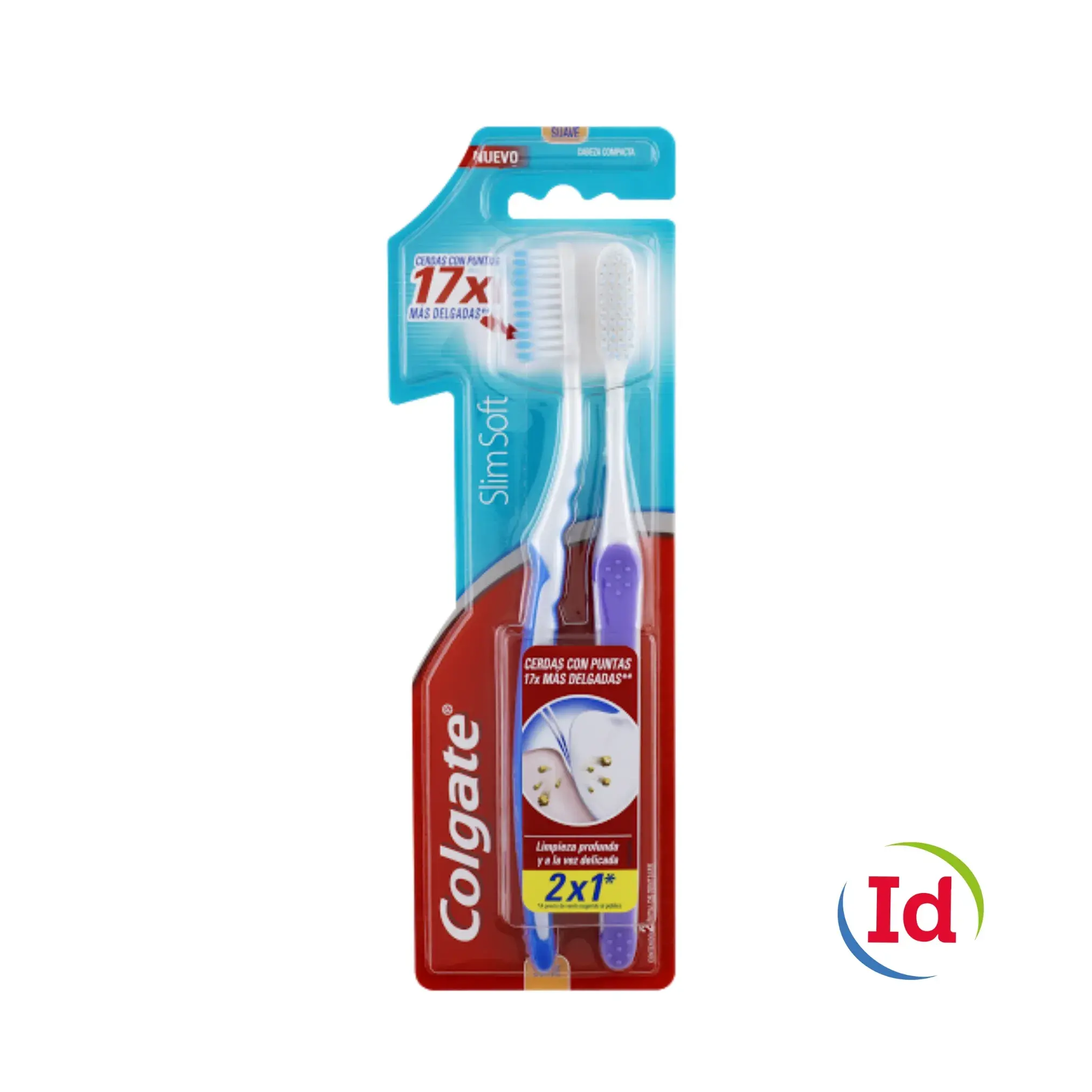 Cepillo Dental Colgate Slim Soft Base 2X1