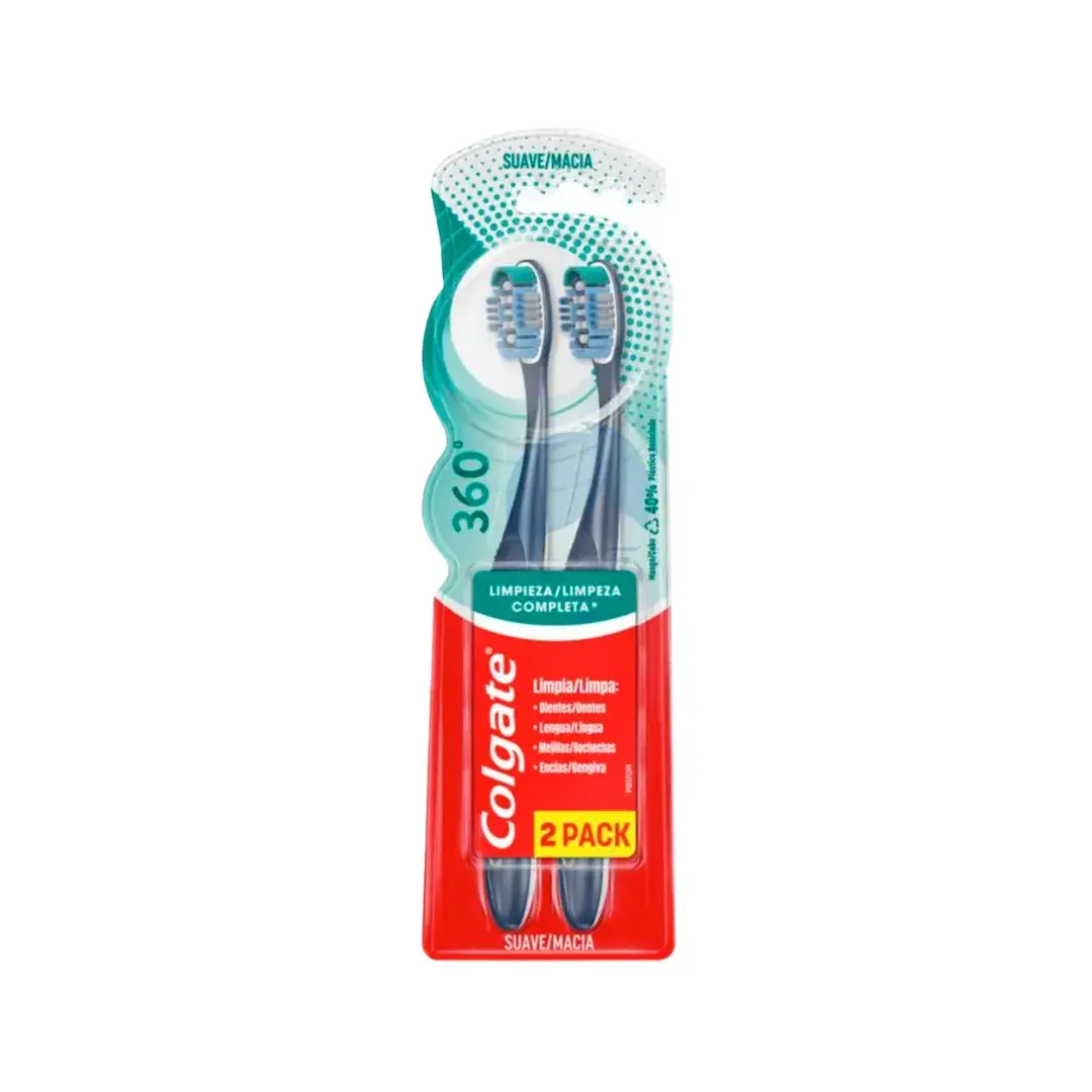 Cepillos Colgate 360 Suave 2X1