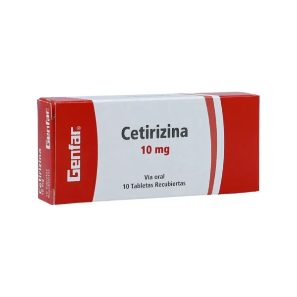 Cetirizina 10 Mg 10 Tabletas Gf
