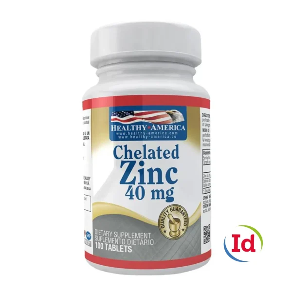 Chelated Zinc 40 Mg 100 Tabletas