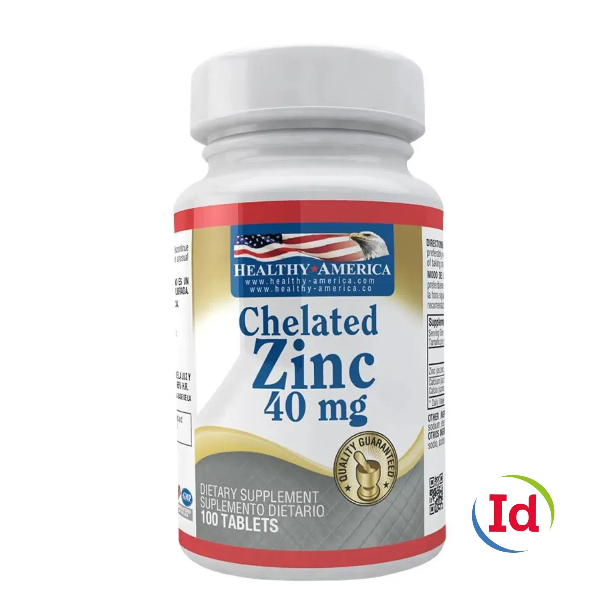 Chelated Zinc 40 Mg 100 Tabletas