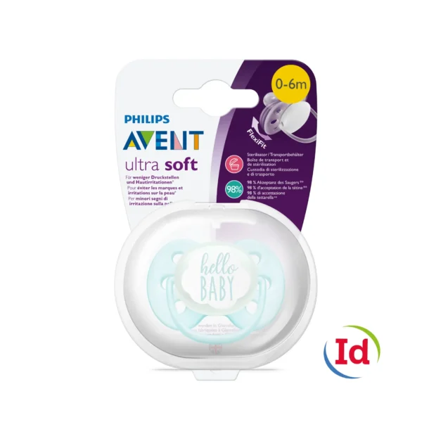 Chupo Soother Ultrasoft Hello Boy 0-6 M Avent