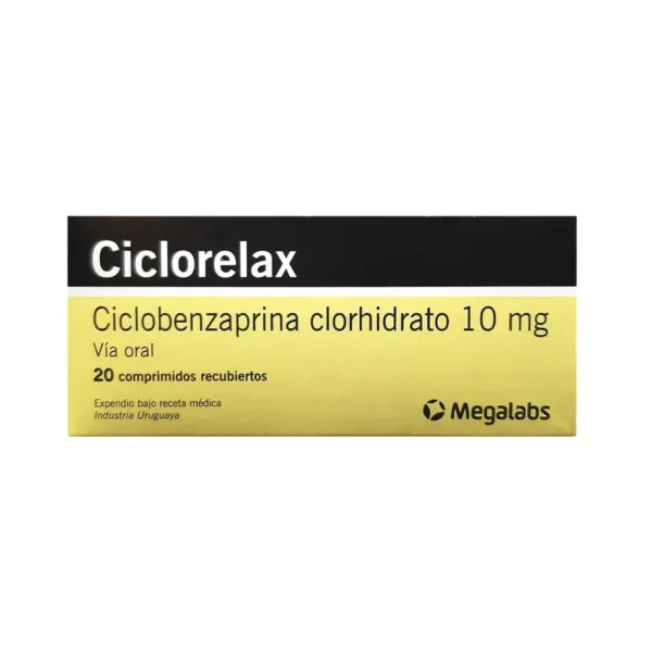 Ciclorelax Ciclobenzaprina Clorhidrato 10 Mg 20 Comprimidos