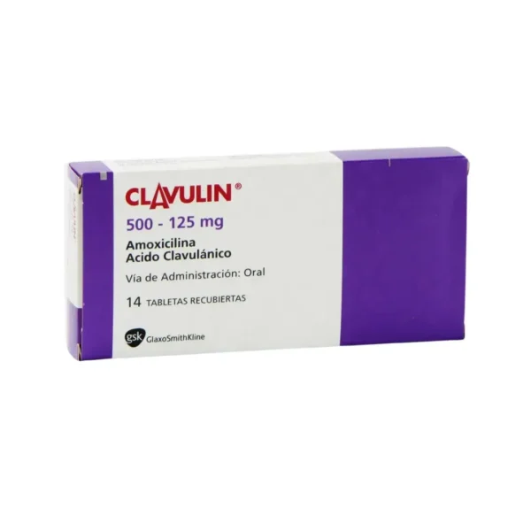 Clavulin Amoxicilina + Acido Clavulanico 500 Mg 14 Tabletas