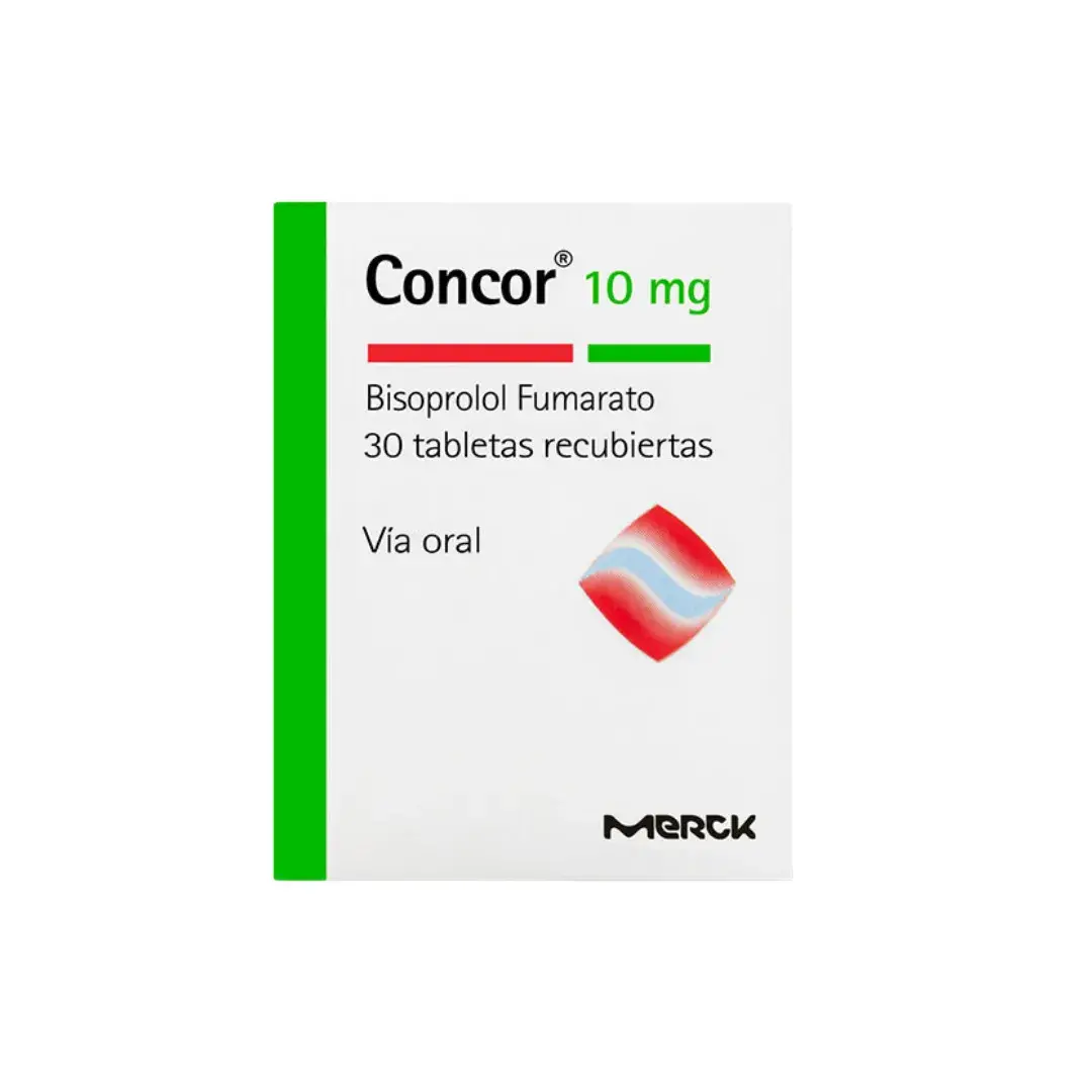 Concor Bisoprol Fumarato 10 Mg 30 Tabletas