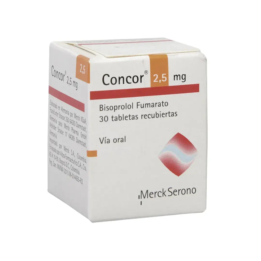 Concor Bisoprol Fumarato 2.5 Mg 30 Tabletas