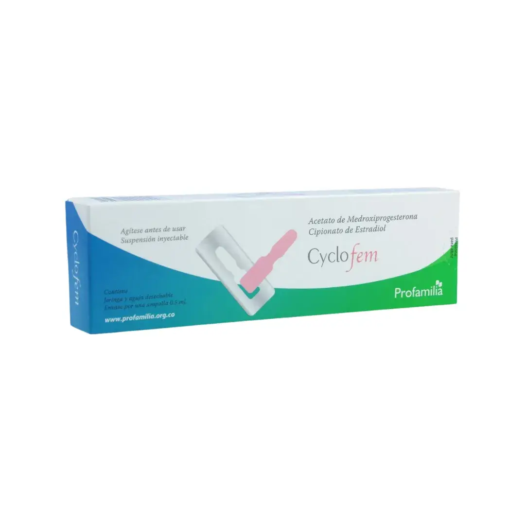 Cyclofemina Medroxiprogesterona + Cipionato Estradiol X 1 Ampolla + Jeringa