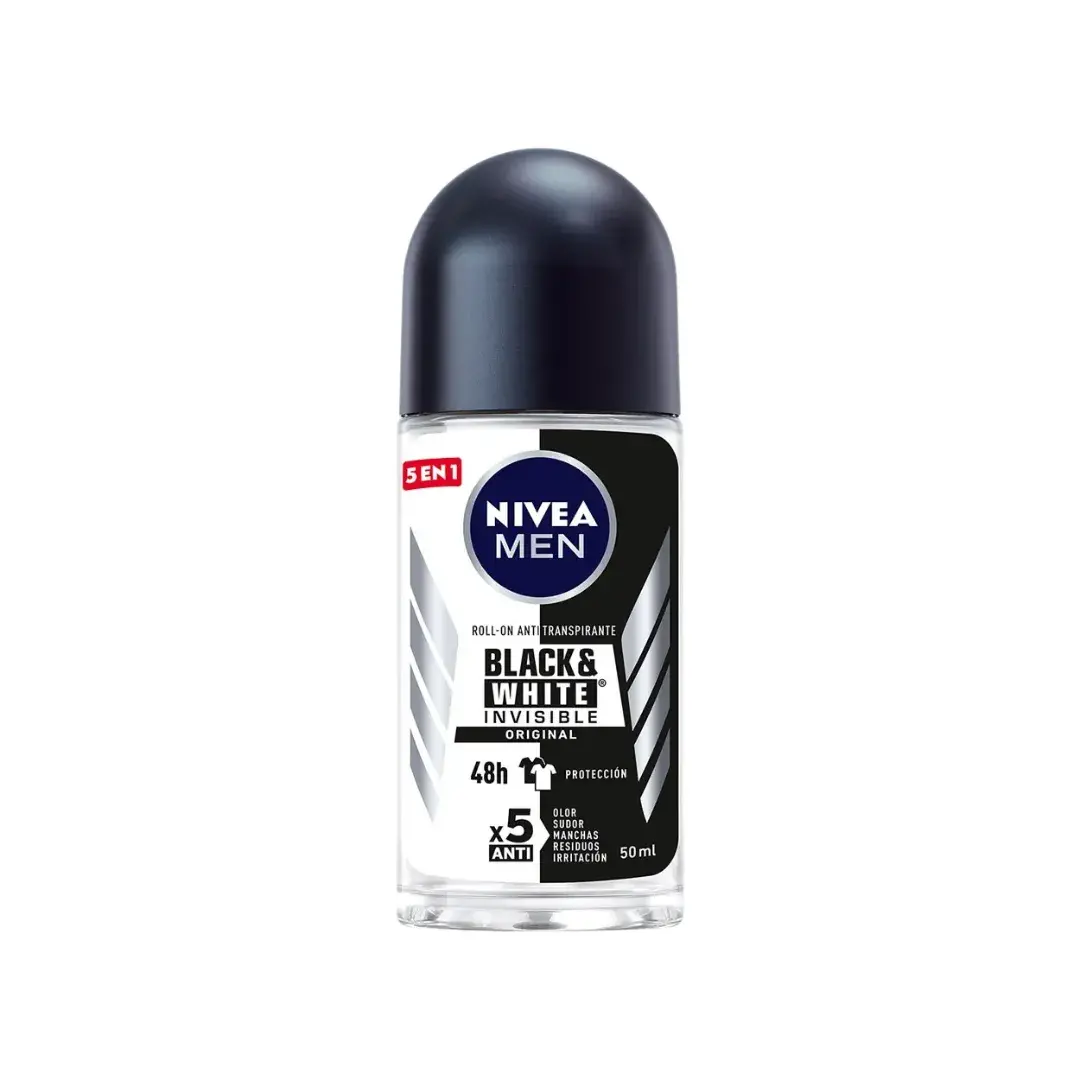 Desodorante Nivea Men Roll-On Black & White Invisible X 50 Ml