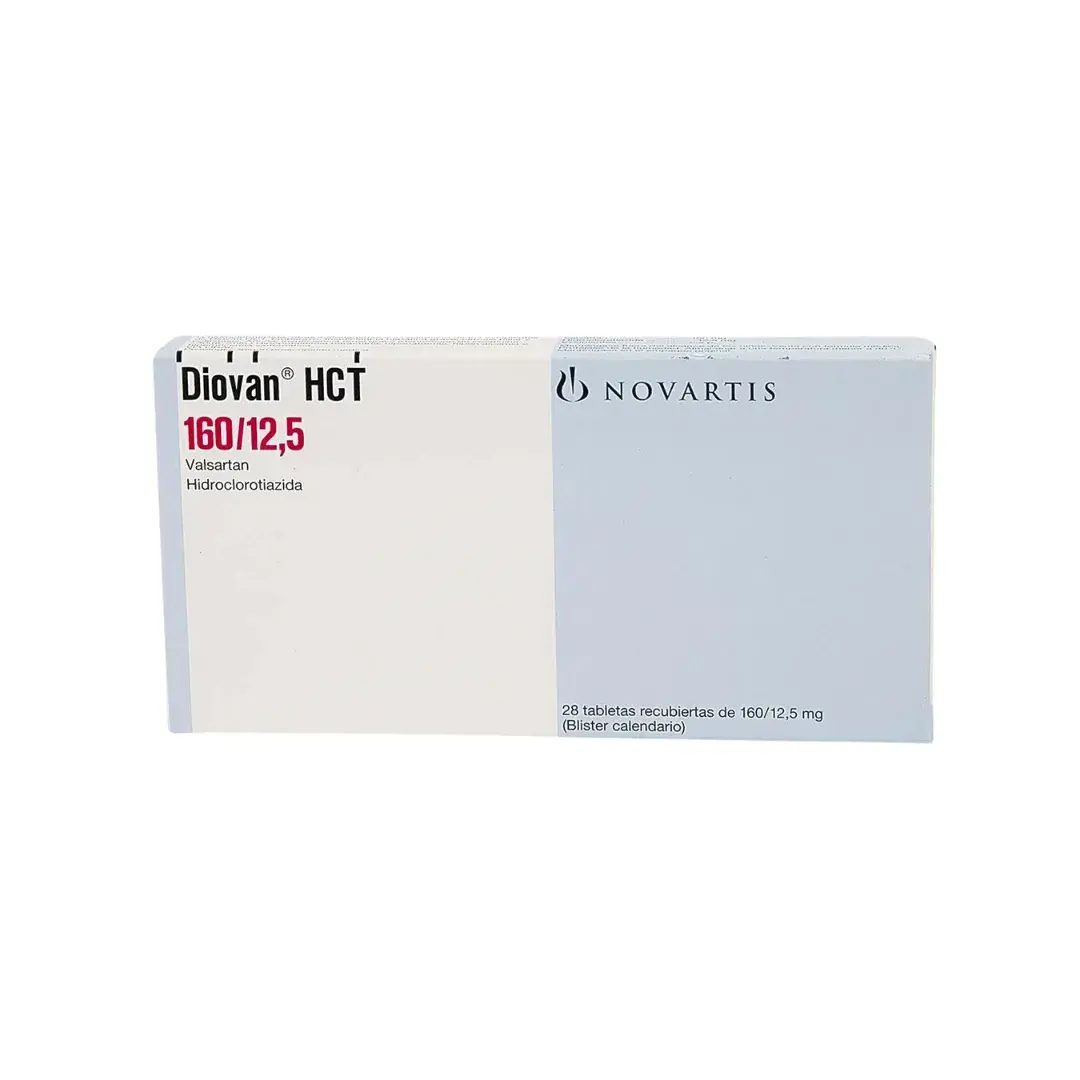 Diovan Valsartan + Hidroclorotiazida Hct 160/12.5 Mg 28 Tabletas