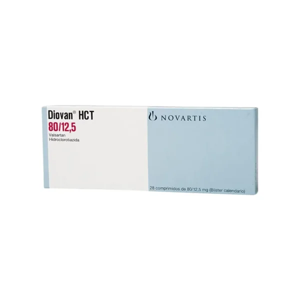 Diovan Valsartan + Hidroclorotiazida Hct 80/12.5 Mg 28 Tabletas